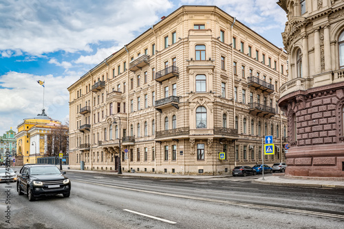 Urban and historically beautiful city views of Saint Petersburg. Russia.