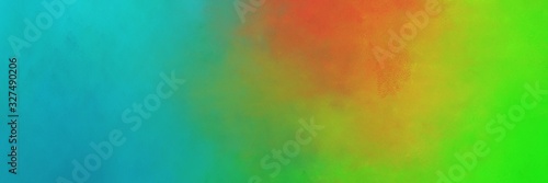 abstract painting background texture with lime green  light sea green and bronze colors and space for text or image. can be used as header or banner