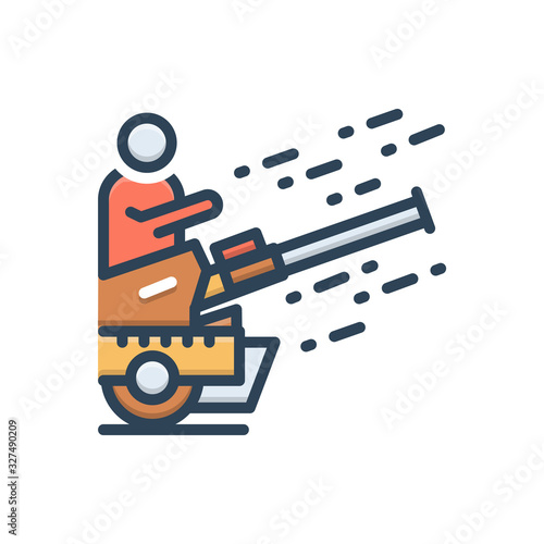 Color illustration icon for blitzkrieg