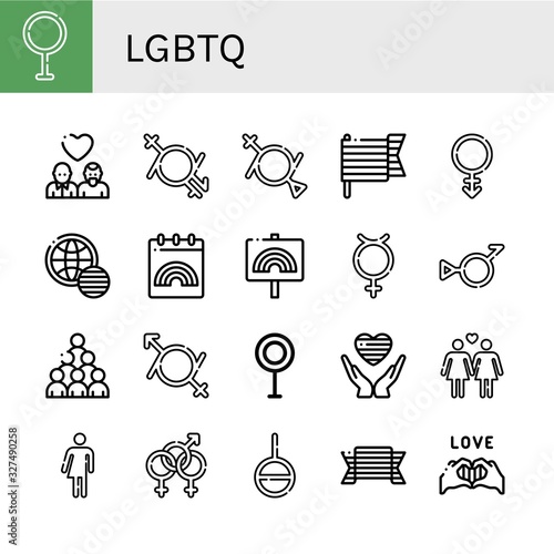 Set of lgbtq icons