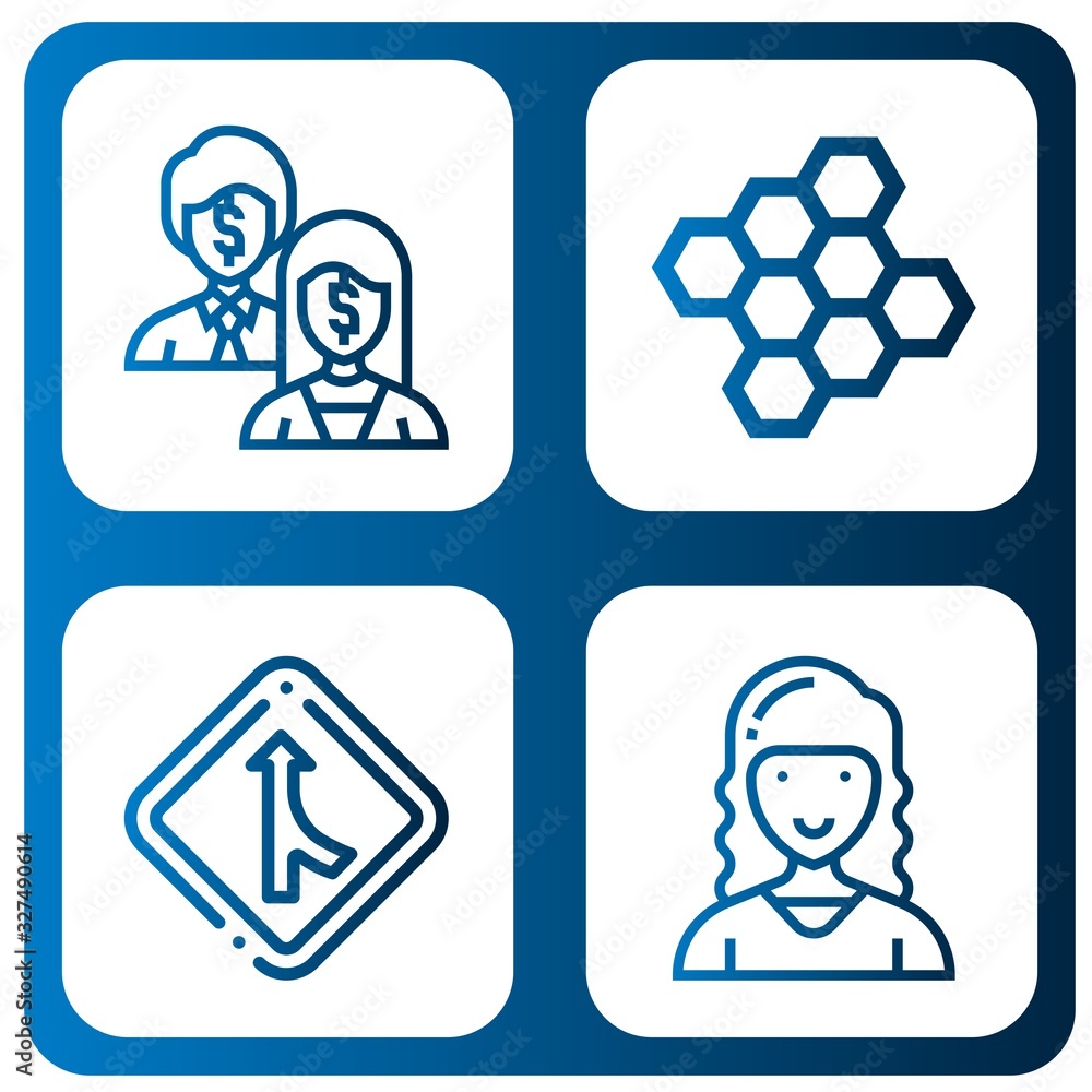 Fototapeta premium Set of merger icons