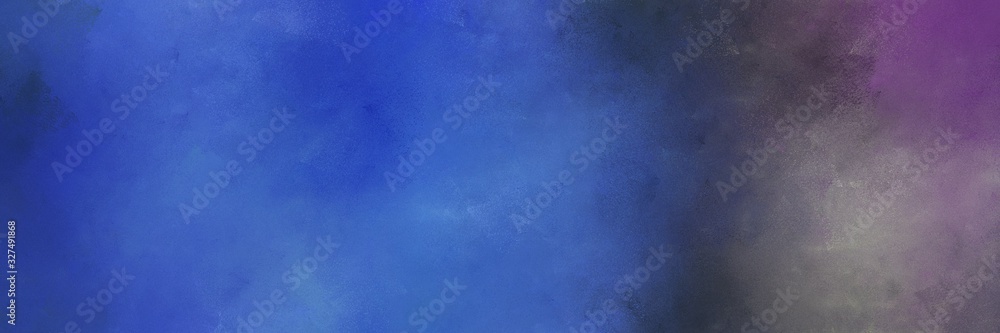 vintage abstract painted background with steel blue, dark slate gray and dim gray colors and space for text or image. can be used as horizontal header or banner orientation