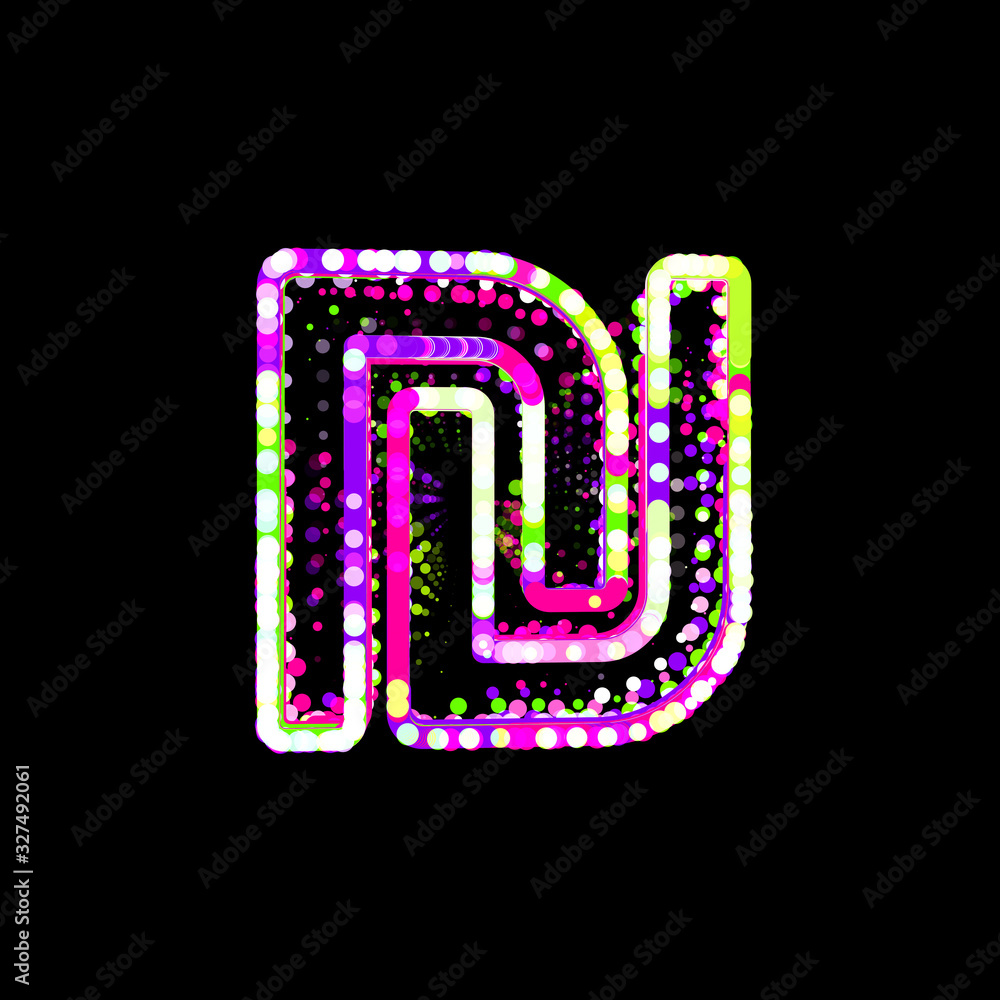 Symbol shekel sign from multi-colored circles and stripes. UFO Green, Purple, Pink Symbol shekel sign from multi-colored circles and stripes. UFO Green, Purple, Pink