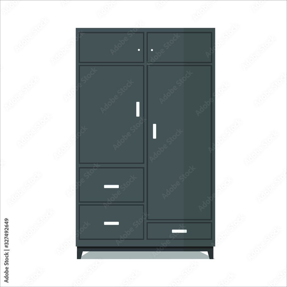 Regular wardrobe of clothes, used for interior setup Regular wardrobe of clothes, used for interior setup