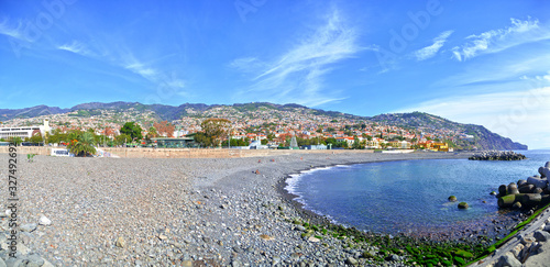 Panorama beach to Almirante Reis bay Madeira © karolinaklink