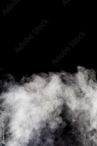  white smoke on a black background