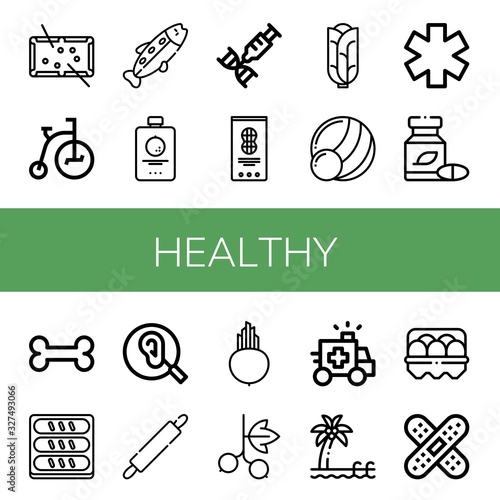 Set of healthy icons