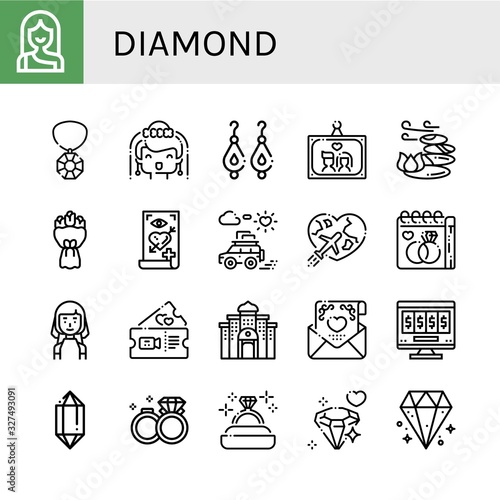 diamond icon set