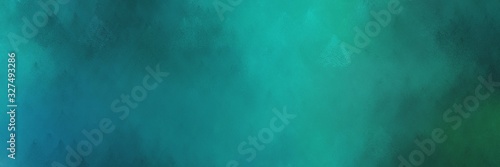 abstract painting background graphic with teal and dark slate gray colors and space for text or image. can be used as header or banner
