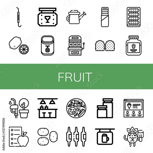 fruit icon set