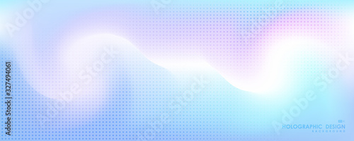 Abstract wide gradient halftone of hologram background. illustration vector eps10