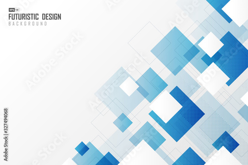 Abstract gradient blur square tech design technology pattern background. illustration vector eps10