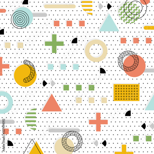 Fototapeta Naklejka Na Ścianę i Meble -  Abstract colorful geometric pattern element design decoration background. illustration vector eps10