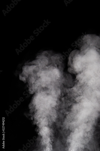  white smoke on a black background