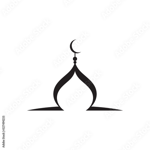 islamic mosque logo vector icon