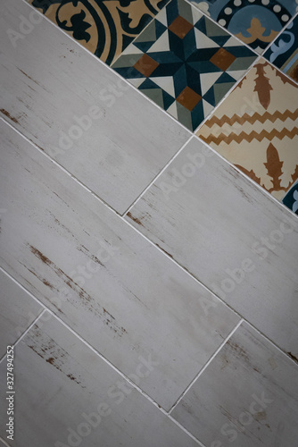 Vintage ceramic tiles mosai...