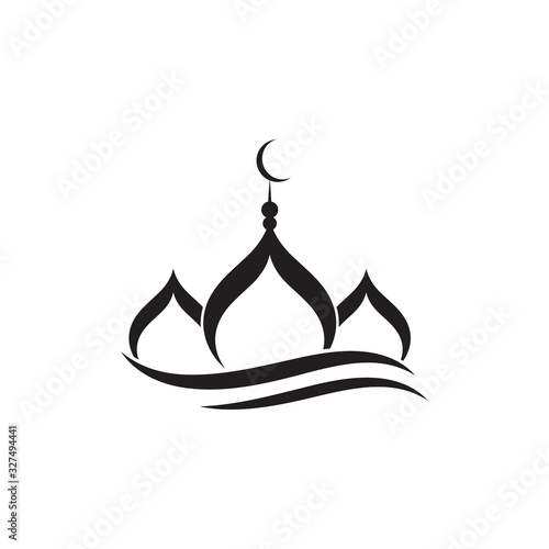 islamic mosque logo vector icon
