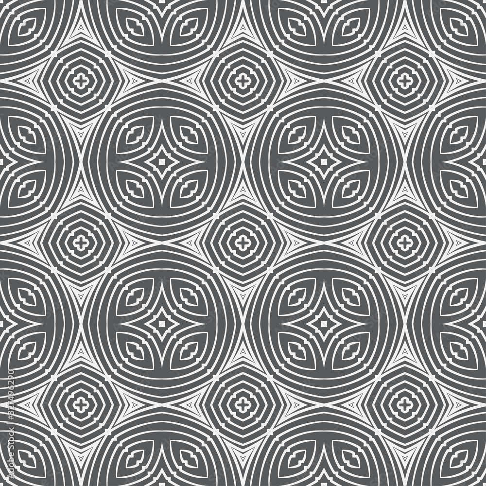 Seamless monochrome vector pattern.