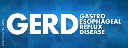 GERD - Gastroesophageal Reflux Disease acronym, medical concept background