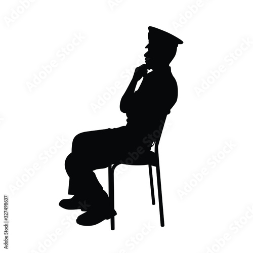 Police man silhouette