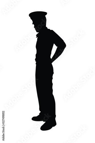 Police man silhouette