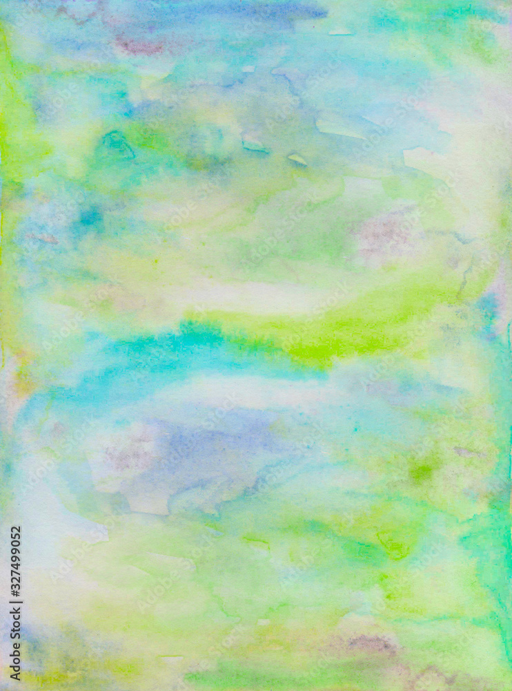 Hand painted watercolor texture. Colorful overlay. Abstract background for poster, banner, cards, scrapbook.