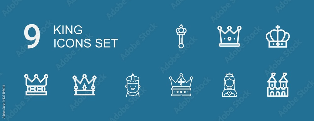 Editable 9 king icons for web and mobile Editable 9 king icons for web and mobile