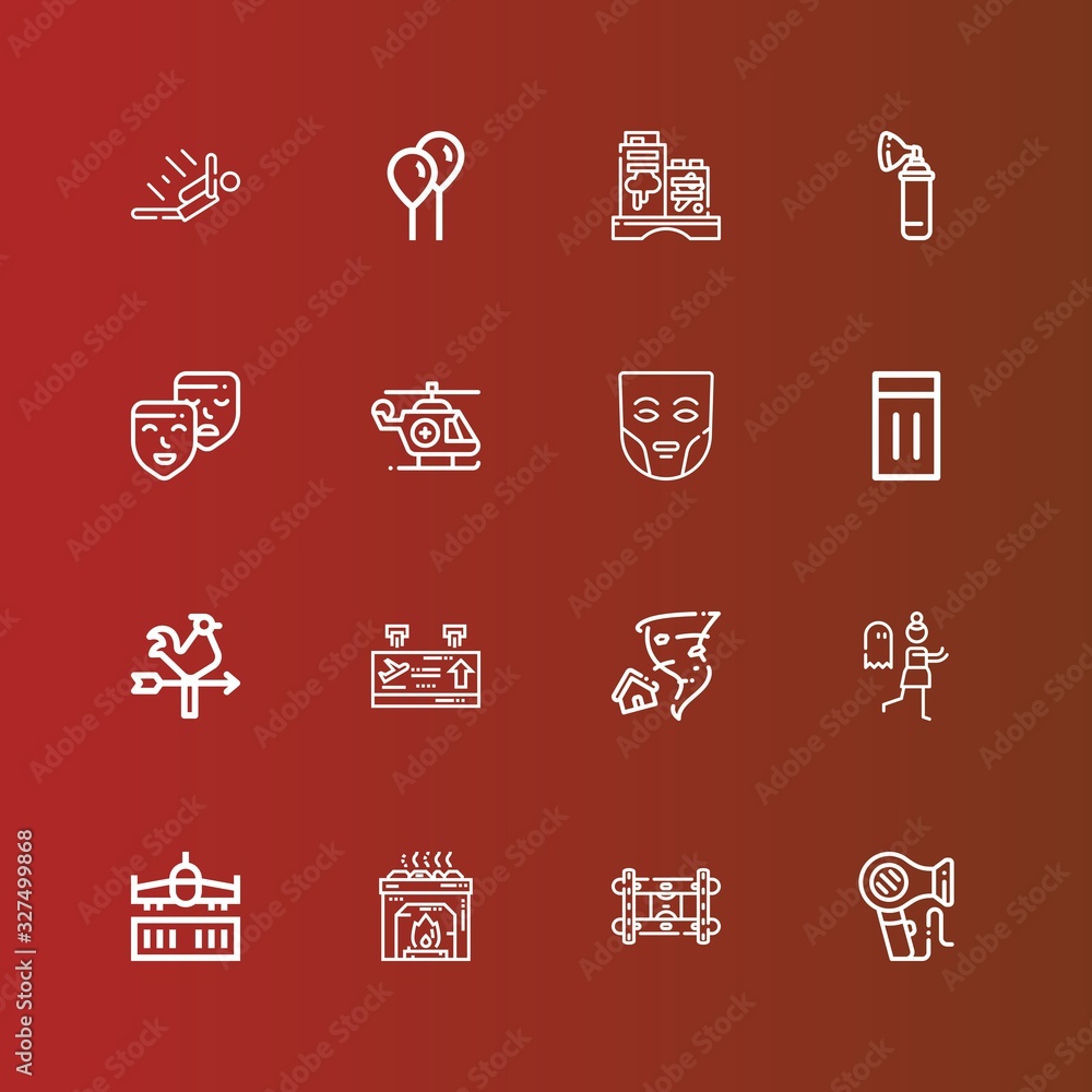 Editable 16 air icons for web and mobile Editable 16 air icons for web and mobile