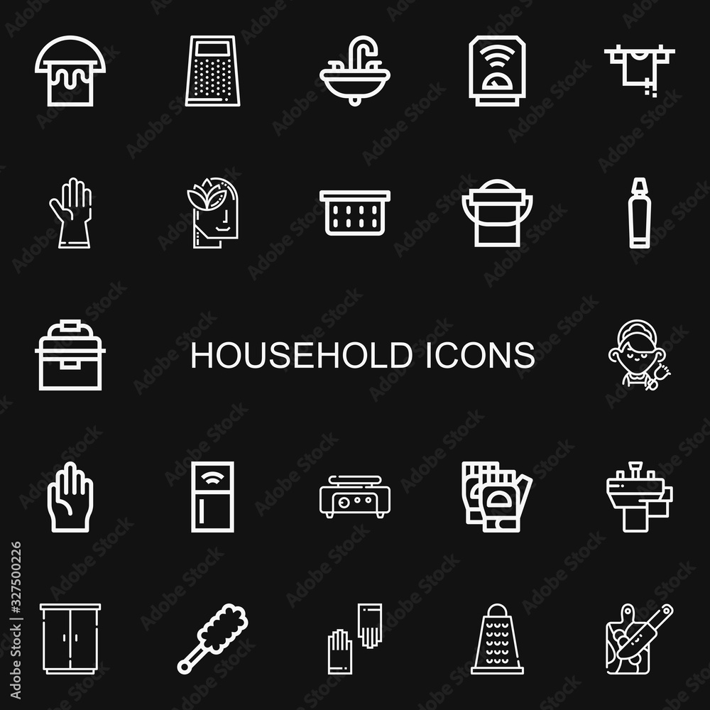 Editable 22 household icons for web and mobile Editable 22 household icons for web and mobile
