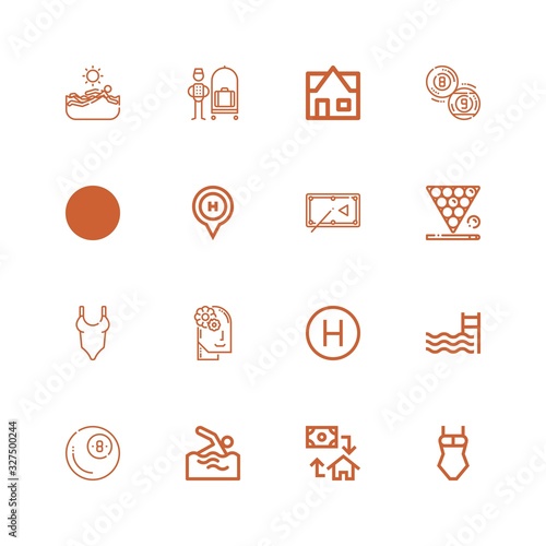 Editable 16 pool icons for web and mobile