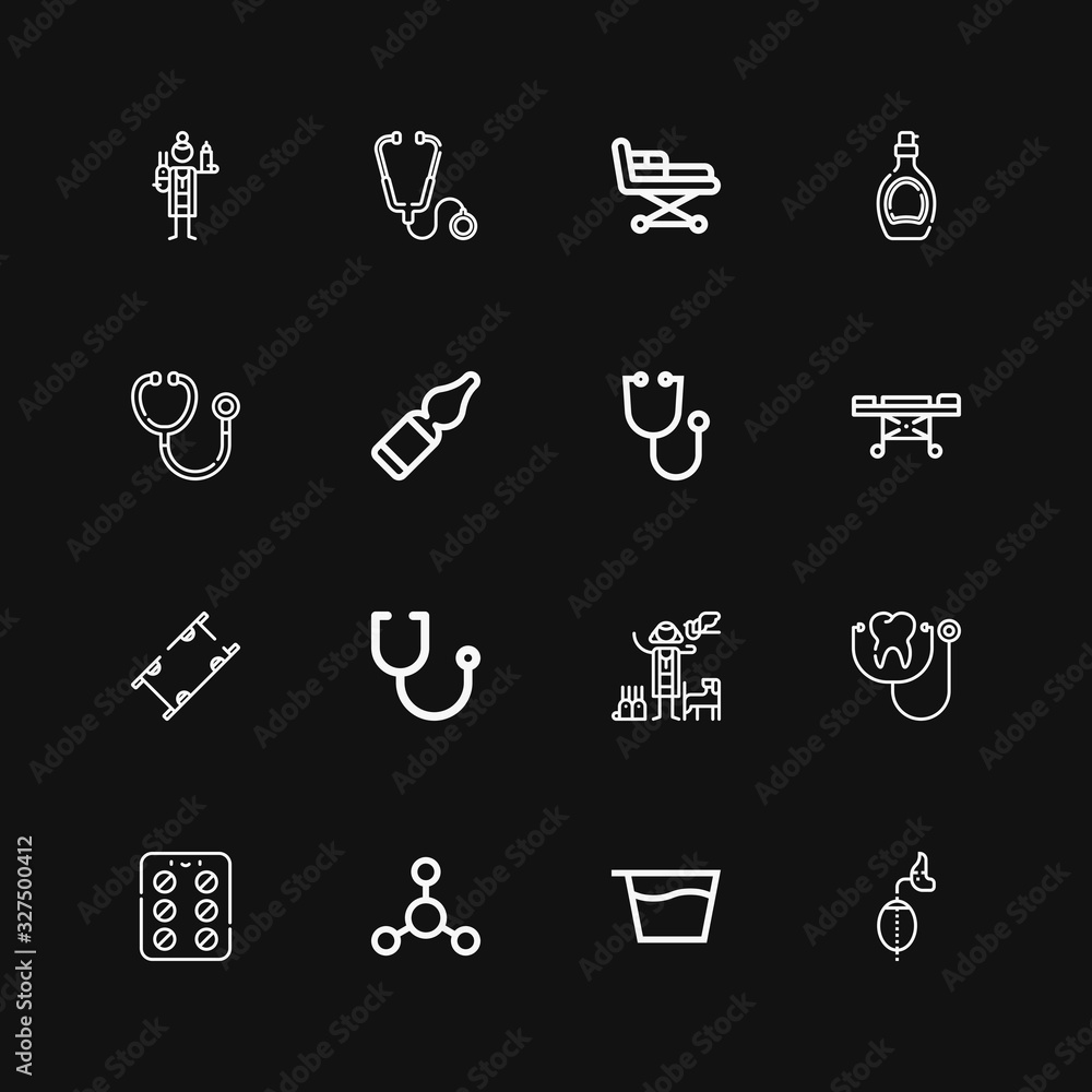Editable 16 sick icons for web and mobile Editable 16 sick icons for web and mobile