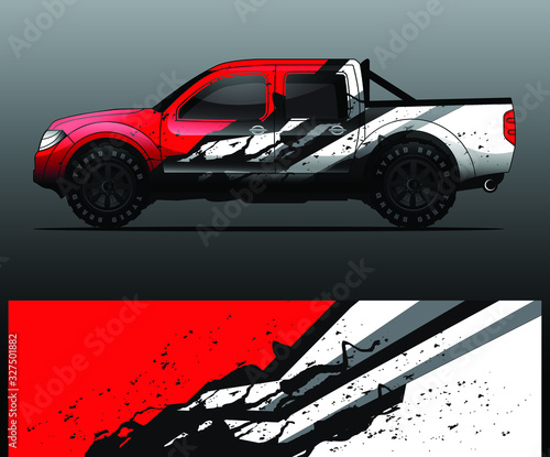 truck decal graphic wrap vector, abstract background