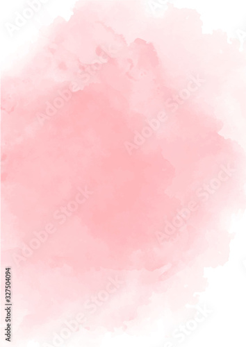 Paper art invitation template with colorful coral watercolour background or pink background for wallpaper design. Colorful artistic background. Grunge texture.