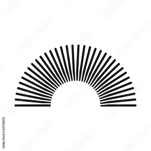 Isolated object of coil and plastic sign. Graphic of coil and spiral stock vector illustration.