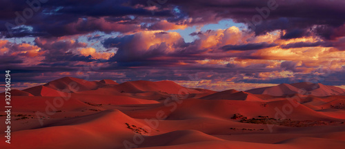Konstfotografi Beautiful Sand dunes in the Gobi desert, Mongolia
