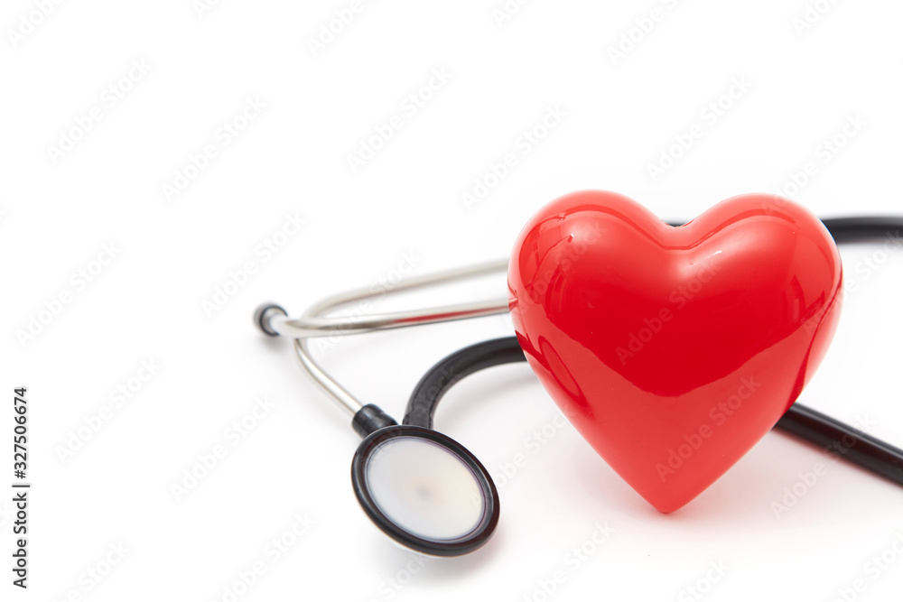 Red heart and stethoscope Red heart and stethoscope