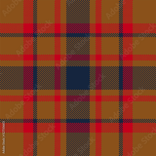 Pixel background vector design. Modern seamless pattern plaid. Square texture fabric. Tartan scottish textile. Beauty color madras ornament.
