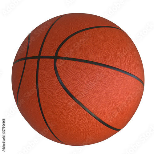 Basketball isolated on white 3d rendering © Anna