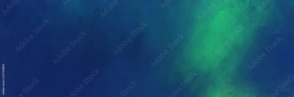 Fototapeta vintage texture, distressed old textured painted design with midnight blue and medium sea green colors. background with space for text or image. can be used as header or banner