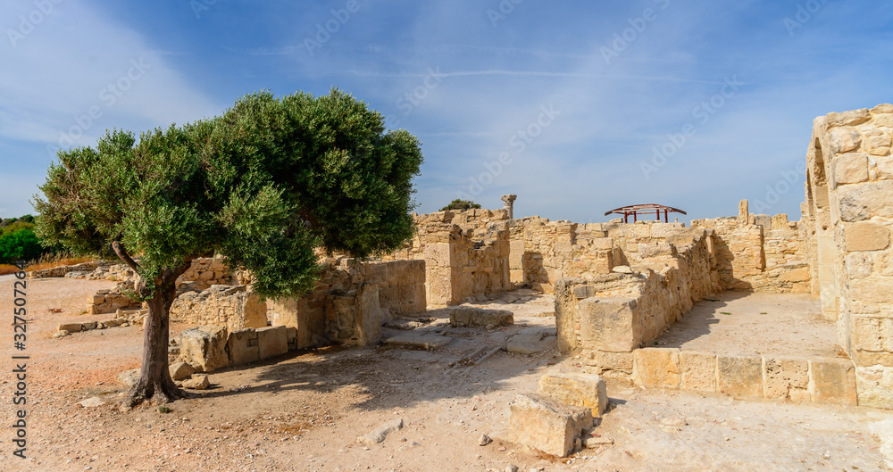 ruins of the temple of the goddess Aphrodite in Kouklia, Cyprus, temple of the goddess