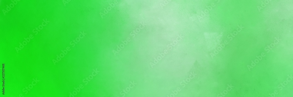 vintage abstract painted background with pastel green, lime green and pale green colors and space for text or image. can be used as horizontal background graphic