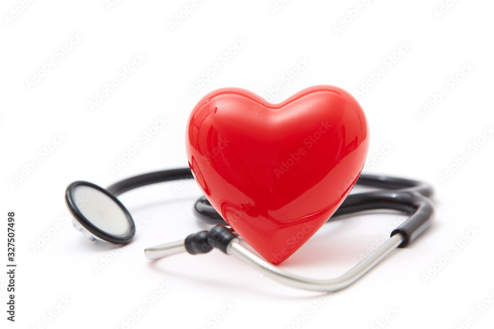 Red heart and stethoscope Red heart and stethoscope