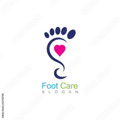 Foot Care Logo Template Design Vector, Emblem, Concept Design, Creative Symbol, Icon
