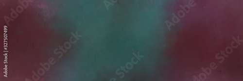 old mauve and dark slate gray colored vintage abstract painted background with space for text or image. can be used as horizontal header or banner orientation
