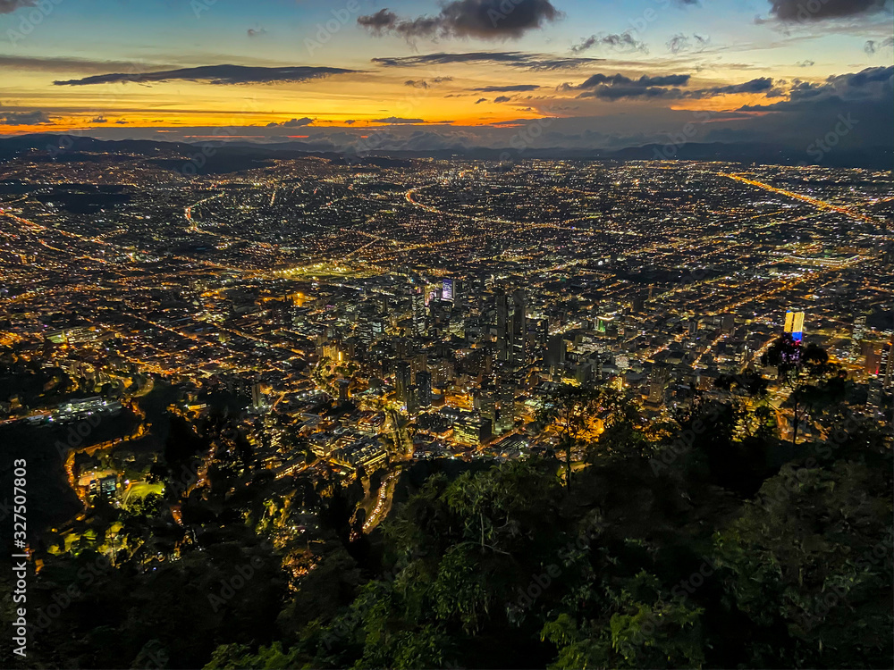 Naklejka premium Montserrate view in Bogota, Colombia