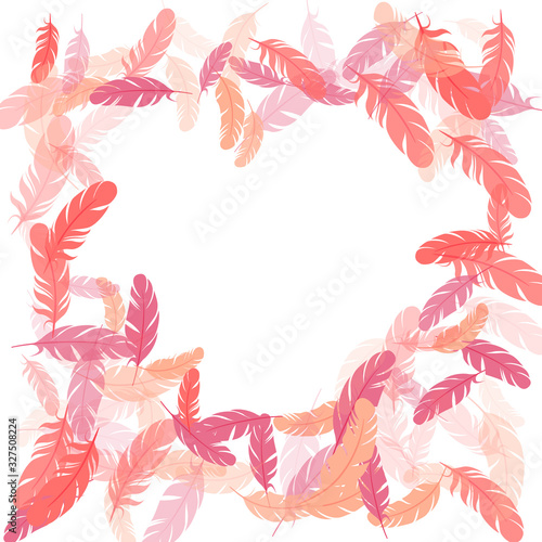Falling feather elements soft vector design.