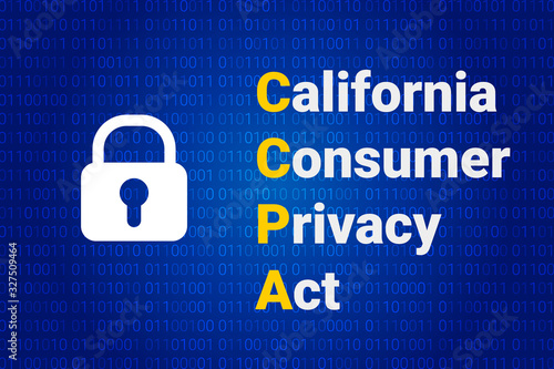 Obraz na płótnie CCPA - California Consumer Privacy Act. vector background. Consumer protection for residents of California, United States. USA data security. w salonie