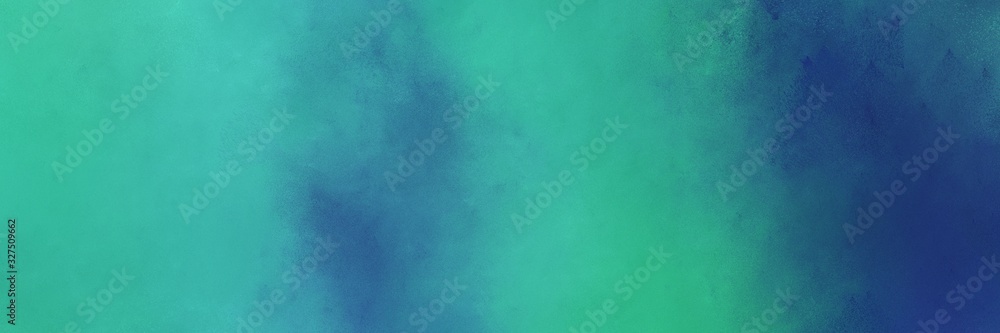 vintage texture, distressed old textured painted design with light sea green, midnight blue and teal blue colors. background with space for text or image. can be used as header or banner