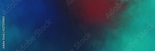 abstract painting background graphic with very dark blue, dark cyan and old mauve colors and space for text or image. can be used as horizontal background graphic
