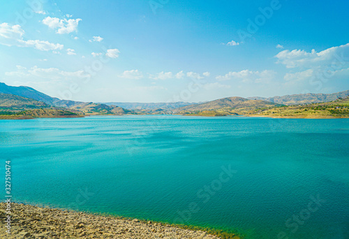 Fototapeta Naklejka Na Ścianę i Meble -  a view of the water in Dohuk dam northern Iraq in Kurdistan Region
